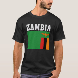 Zambia Flag Patriotic National Roots Souvenir Long T-Shirt