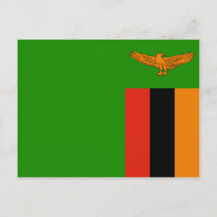 Zambia Flag Postcard