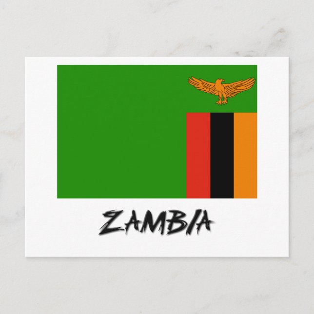 Zambia Flag Postcard (Front)