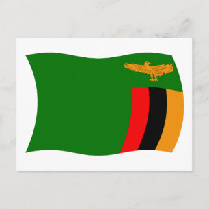 Zambia Flag Postcard