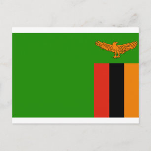 zambia flag postcard