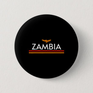 Zambia Flag Sports Athletic Jersey Style 6 Cm Round Badge