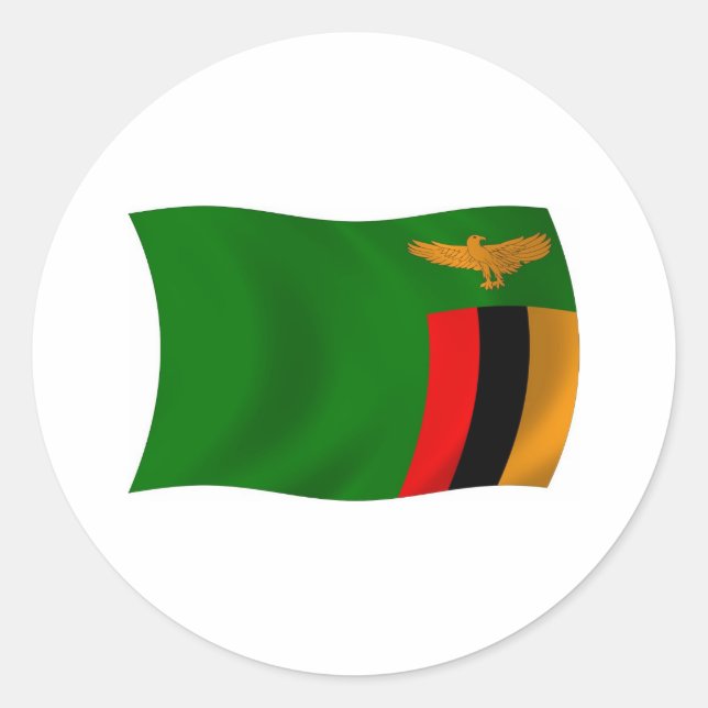 Zambia Flag Sticker (Front)