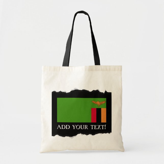 Zambia Flag Tote Bag (Front)