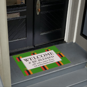 ZAMBIA FLAG Welcome Doormat