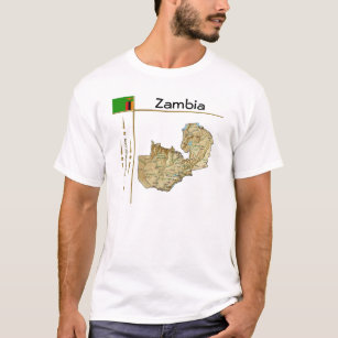 Zambia Map + Flag + Title T-Shirt