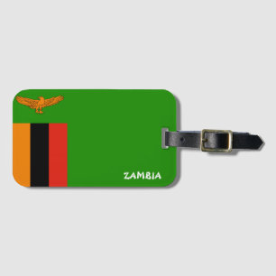 Zambia National Flag Patriotic Luggage Tag