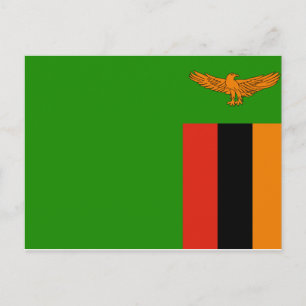 Zambia National World Flag Postcard