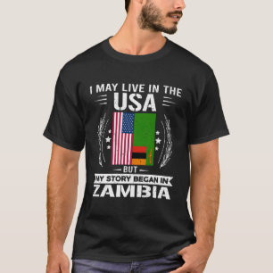 Zambia Shirt Proud Zambia And Usa Flags Zambian