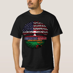 Zambia Zambian US American USA United States Tree T-Shirt