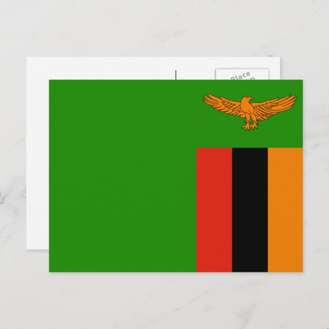 Zambian Flag, Flag of Zambia Postcard (Front/Back)