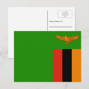 Zambian Flag, Flag of Zambia Postcard