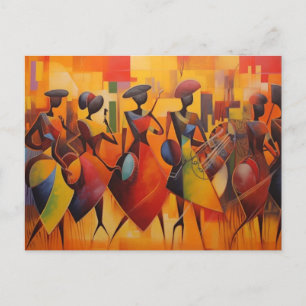 Zambian Women African Art Postcard