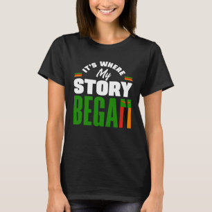 Zambian Zambia Zambian Flag Its Where My Story Beg T-Shirt