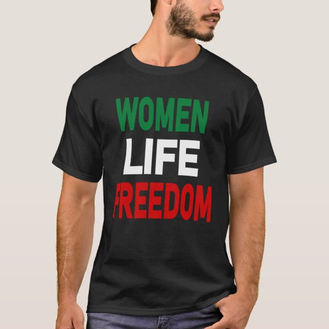 Zan Zendegi Azadi Women Life Freedom Jin Jiyan Aza T-Shirt (Front)