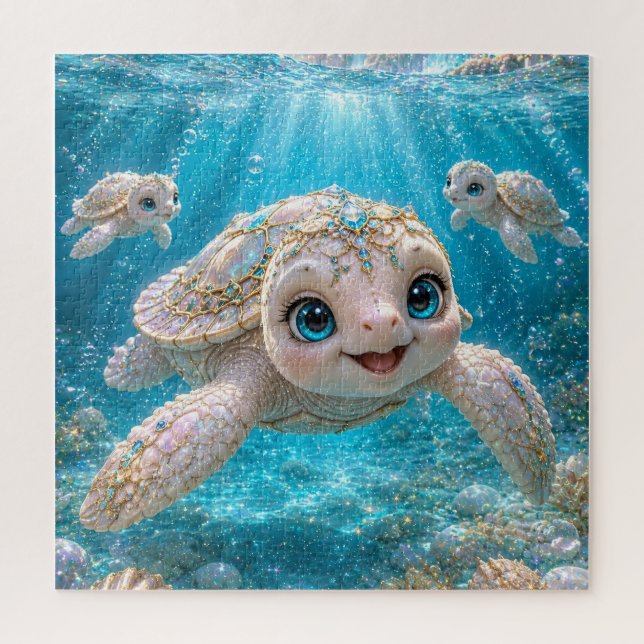 Zander Sea-Turtle  Jigsaw Puzzle (Vertical)