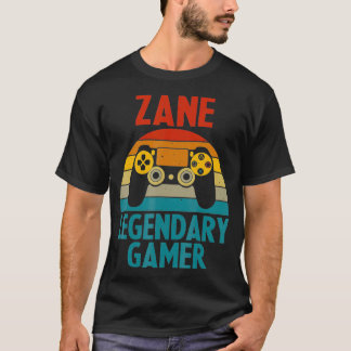 ZANE Gift Name Personalised Funny Gaming Geek Birt T-Shirt