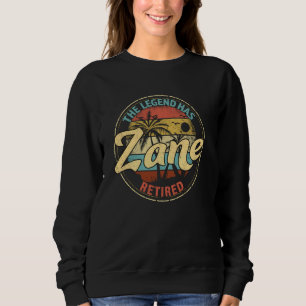 Zane Legend Has Retired Personalised Retirement Sweatshirt