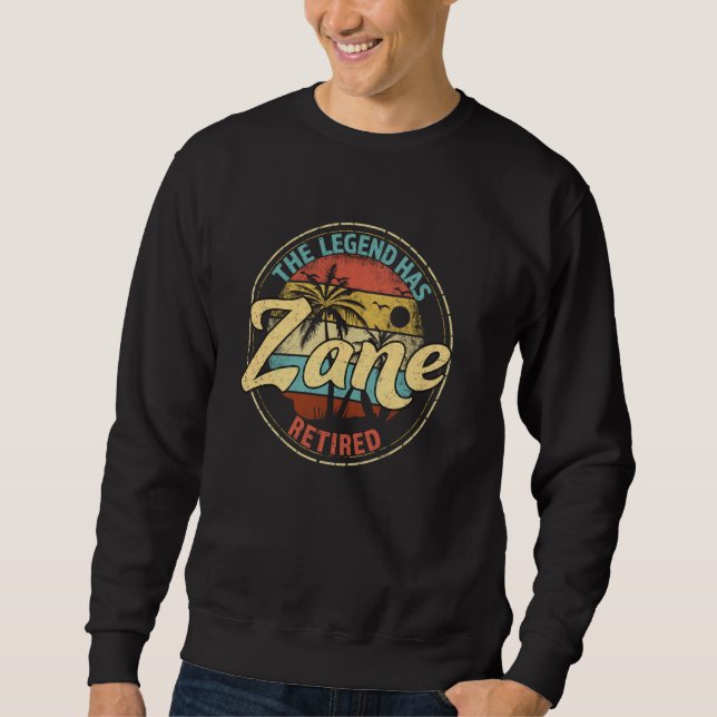 Zane Legend Has Retired Personalised Retirement Sweatshirt (Front)