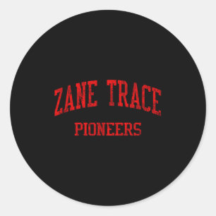 Zane Trace High School Hs Chillicothe Oh Vintage S Classic Round Sticker