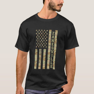 Zanesville City Pride Ohio Desert Camo Distressed  T-Shirt