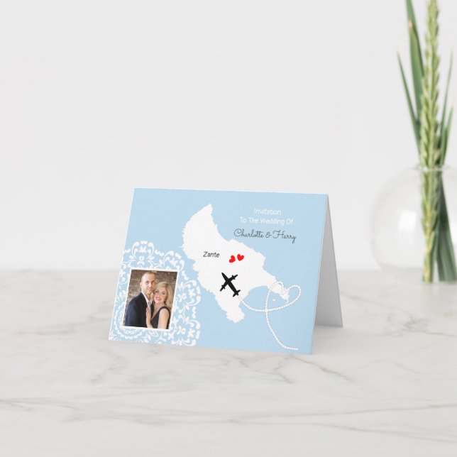 Zante Wedding Destination Invitation (Front)