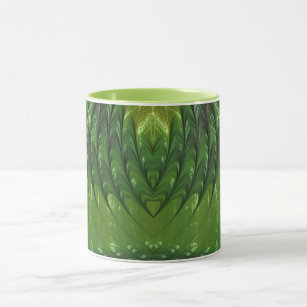 ~ Zany 3D Fractal ~ Green Lover Mug