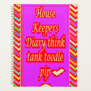  ZANY ART DESIGN WITH HOUSEKEEPER WORDS PLANNER