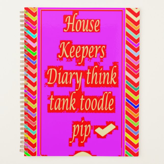  ZANY ART DESIGN WITH HOUSEKEEPER WORDS PLANNER (Front)