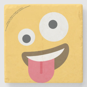 Zany Face Emoji  Stone Coaster