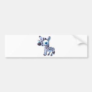 Zany The Zebra Bumper Sticker