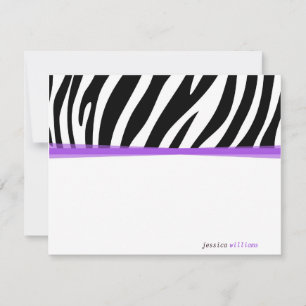 Zany Zebra Invitation