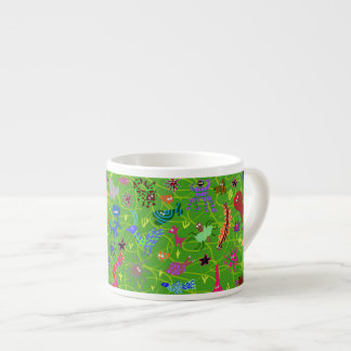 ZANY ZOO GREEN ESPRESSO MUG