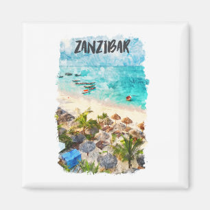 Zanzibar Tansania Vintage Travel   Magnet