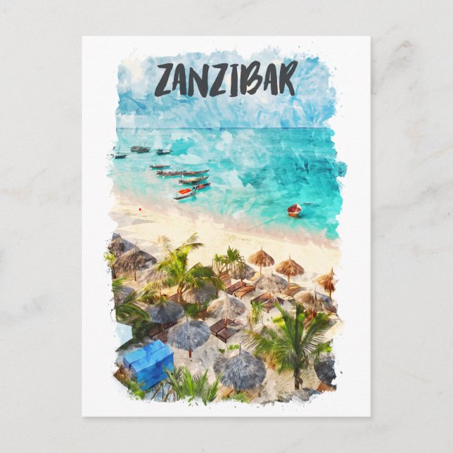 Zanzibar Tansania Vintage Travel  Postcard (Front)