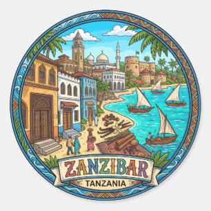 Zanzibar Tanzania Classic Round Sticker