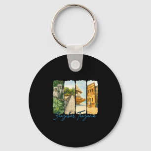 Zanzibar Tanzania Traveling Trip Brushstroke Souve Key Ring