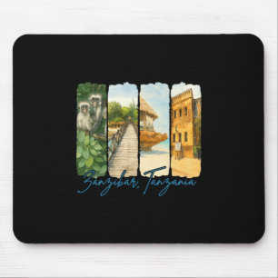 Zanzibar Tanzania Traveling Trip Brushstroke Souve Mouse Pad