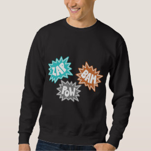 ZAP BAM POW Comic Sound FX - Orange Sweatshirt