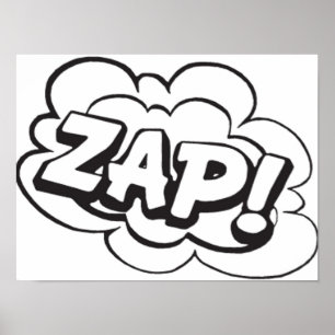 ZAP Comic Book Caption Poster