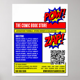 Zap & Pow - Comic Book Store/Collector Poster