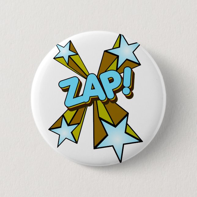 Zap, Zing, Pow! 6 Cm Round Badge (Front)