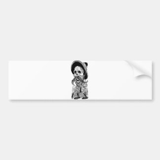 Zapatista  Calavera. c. early 1900's. Mexico. Bumper Sticker