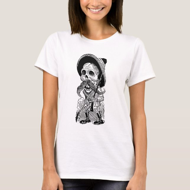Zapatista  Calavera. c. early 1900's. Mexico. T-Shirt (Front)