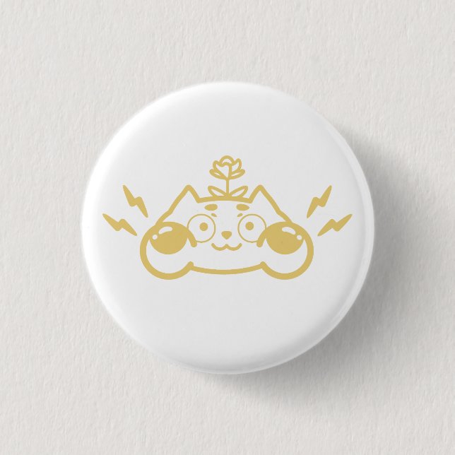 Zappy Chip the Cute Chipmunk 3 Cm Round Badge (Front)