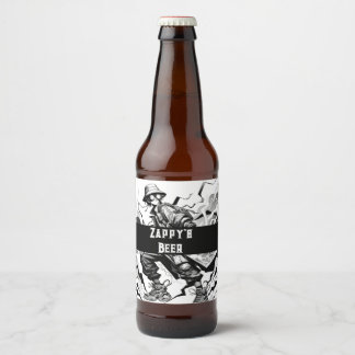 Zappy's beer beer bottle label