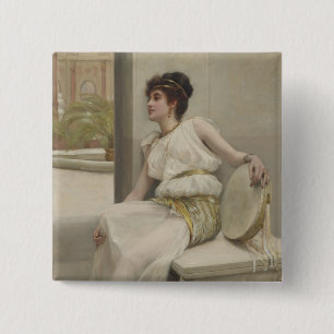 Zara, A Dancing Girl by Frank Markham Skipworth 15 Cm Square Badge