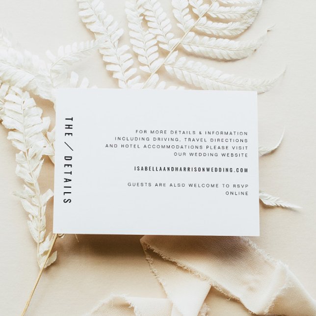 ZARA Modern Minimalist Sans Serif Details Card (Creator Uploaded)