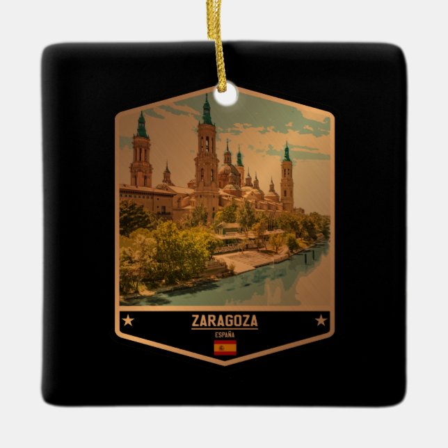 Zaragoza Ceramic Ornament (Front)