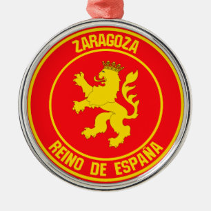 Zaragoza Round Emblem Metal Tree Decoration